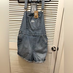 Women's Vintage-Style Cotton Denim Shortalls